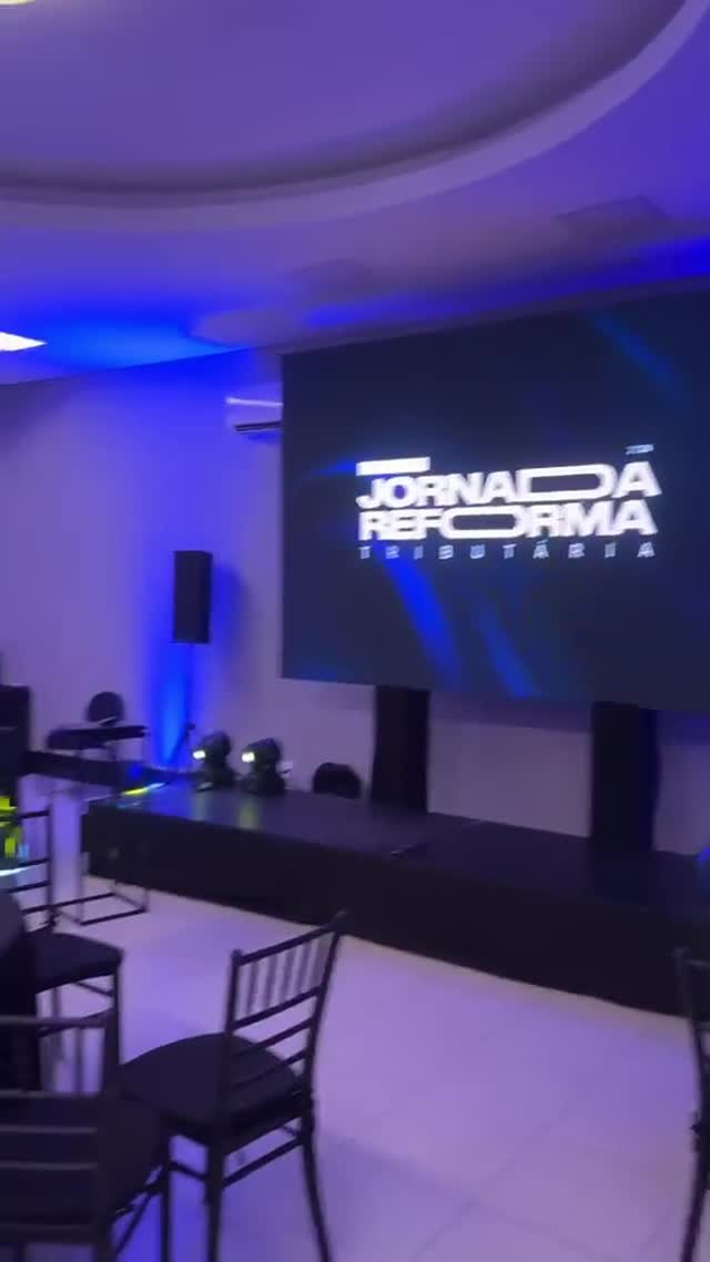 Painel de LED em ambiente interno